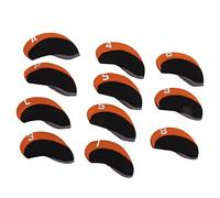 Coprone della testa del golf club neoprene 11pcs numerato protezione da club da golf set durevoli presidi flessibili per appassionati di golf per esterno (Arancia)