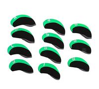Coprone della testa del golf club neoprene 11pcs numerato protezione da club da golf set durevoli presidi flessibili per appassionati di golf per esterno (Verde)
