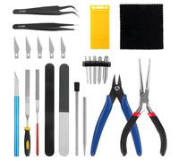 Coptiner 23PCS Gundam Model Tools Kit, Craft Set Model, Hobby Strumenti di base per Gundam Model Building, Riparazione e Fissaggio, Arti e mestieri con una scatola di plastica