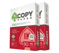 COPY PAPER Carta A5 per Stampante 80gr - 2 risme da 500 fogli (tot. 1.000) 148,5 x 210 mm - ideale per Fotocopie, Stampanti e Ricette Mediche • bianca