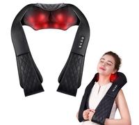 COPYJOY Massaggiatore Shiatsu per collo e schiena con calore, tessuto profondo elettrico per collo, schiena, spalle e gambe, sollievo dal dolore muscolare del corpo, regalo per mamma, papà, donne e