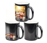 Copykrea - Tazza personalizzabile con la tua foto | Classificazione AAA | Lavabile in microonde e in lavastoviglie | 350 ml | Magico nero