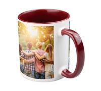 Copykrea - Tazza personalizzabile con la tua foto | Classificazione AAA | Lavabile in microonde e in lavastoviglie | 350 ml | Interno bordeaux