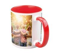 Copykrea - Tazza personalizzabile con la tua foto | Classificazione AAA | Lavabile in microonde e in lavastoviglie | 350 ml | Interno rosso