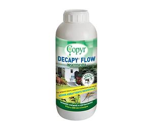 COPYR | Decapy Flow: Insetticida Concentrati contro scarafaggi, formiche, pulci, zecche, cimici, mosche - flacone 1 Lt