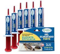 Copyr Gel Scarafaggi Forte - Antiscarafaggi e Blatte Pronto all'Uso, 25g x 6 Pz - da Applicare in Gocce, per Ambienti Interni