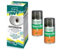 COPYR | Kenyasafe Extra con Erogatore ZZ Paff: Insetticida Pronto all'Uso Contro Insetti Volanti, Mosche e zanzare - Kit 2 Bombole 250ml, Erogatore Automatico e Batterie (2)