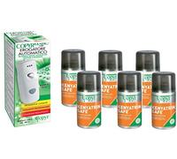 Copyr Kenyatrin Safe e Copyrmatic Combi - Insetticida Antizanzare, Mosche e Insetti Volanti, 6 Bombole 250ml + Erogatore Automatico, Piretro Insetticida Biologico e Repellente Zanzare Casa e Giardino