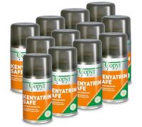 Copyr Kenyatrin Safe - Insetticida Antizanzare, Mosche e Insetti Volanti, 12 Bombole 250ml, Piretro Insetticida Biologico Repellente Zanzare Professionale Casa, Ho.Re.Ca., Settore Pubblico, Sanitario
