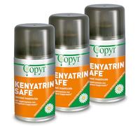Copyr Kenyatrin Safe - Insetticida Antizanzare, Mosche e Insetti Volanti, 3 Bombole 250ml, Piretro Insetticida Biologico Repellente Zanzare Professionale Casa, Ho.Re.Ca., Settore Pubblico, Sanitario