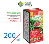 Copyr PIRETRO VERDE 200 ml Insetticida BIO Piretro Naturale con PATENTINO FITO