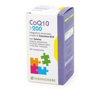 FARMADERBE CoQ10 200 - Integratore a base di Coenzima Q10 30 compresse