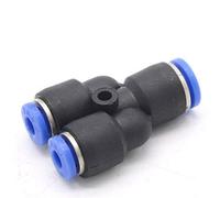 COQFBHJBRH Tube Connector 5Pcs Y Pneumatic Connector Tee Union Push in Fitting for Air Pipe Joint OD 4 6 8 10 12MM Y Type Shape 1 to 2 Drip Irrigation Fittings Kit (Color : 4MM) COQFBHJBRH
