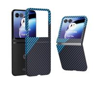 COQUE Caso per Motorola Razr 50, le Custodie Pieghevoli per Telefoni Motorola Razr 50 Carbon Series Flip Series(Nero blu)