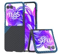 COQUE Caso per Motorola Razr 50 Ultra, le Custodie Pieghevoli per Telefoni Motorola Razr 50 Ultra Carbon Series Flip Series(Nero blu)