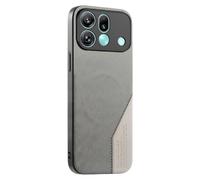 COQUE Cover Magnetico per Oppo Find X9s Pro, Texture Intrecciata, Profilo Sottile, Design Patchwork, Supporta Ricarica Wireless, Custodia Protettiva Antiurto per Oppo Find X9s Pro-Grigio