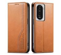 COQUE Custodia a portafoglio con chiusura magnetica per Xiaomi Poco M7 con cinturino da polso elastico, porta carte di credito integrato e supporto regolabile, custodia protettiva anti-goccia per