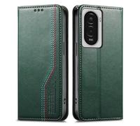 COQUE Custodia a portafoglio con chiusura magnetica per Xiaomi Poco M7 con cinturino da polso elastico, porta carte di credito integrato e supporto regolabile, cover protettiva anti-goccia per Xiaomi