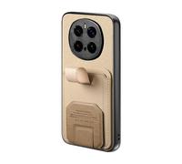 COQUE Custodia a portafoglio per Honor Magic7 Pro, con design portatile in tessuto intrecciato, slot per carte integrati, cavalletto nascosto, custodia sottile per Honor Magic7 Pro-Cachi