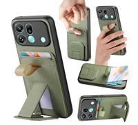 COQUE Custodia a portafoglio per Oppo Find X9s Pro, con design portatile in tessuto intrecciato, slot per carte integrati, cavalletto nascosto, custodia sottile per Oppo Find X9s Pro-Verde