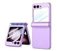 COQUE Custodia Galaxy Z Flip 5,Pellicola Protettiva Guscio Integrato Guscio Pieghevole All-Inclusive,Cover Telefono Pieghevole per Samsung Galaxy Z Flip 5 5G-Viola