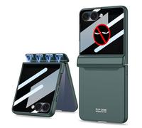 COQUE Custodia Galaxy Z Flip 7 Con pellicola per la privacy,Pellicola Protettiva Guscio Integrato Guscio Pieghevole All-Inclusive,Cover Telefono Pieghevole per Samsung Galaxy Z Flip 7 5G-Verde