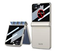 COQUE Custodia Galaxy Z Flip 7 Con pellicola per la privacy,Pellicola Protettiva Guscio Integrato Guscio Pieghevole All-Inclusive,Cover Telefono Pieghevole per Samsung Galaxy Z Flip 7 5G-Oro