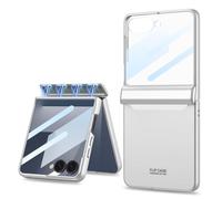 COQUE Custodia Galaxy Z Flip 7,Pellicola Protettiva Guscio Integrato Guscio Pieghevole All-Inclusive,Cover Telefono Pieghevole per Samsung Galaxy Z Flip 7 5G-Argento