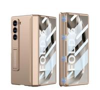COQUE Custodia Galaxy Z Fold 6,Pellicola Protettiva Guscio Integrato Guscio Pieghevole All-Inclusive,Cover Telefono Pieghevole per Samsung Galaxy Z Fold 6 5G-Nebbia d'oro