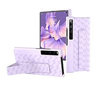 COQUE Custodia Huawei Mate Xs 2 Cover, All-inclusive Cover incernierata con supporto video Custodia pieghevole in pelle per Huawei Mate Xs 2-Viola