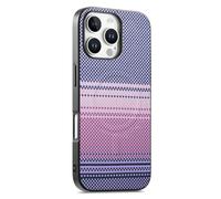 COQUE Custodia in Fibra di Carbonio per Apple iPhone 16 Pro, Tessuto in Fibra di Aramide, Compatibile con Attacco Magnetico, Cover Protettiva Sottile per Apple iPhone 16 Pro-Rosa Viola