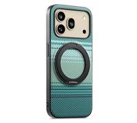 COQUE Custodia in fibra di carbonio per Honor 600 Pro, supporto magnetico rotante a 360° con suono a clic, custodia protettiva Afterglow per Honor 600 Pro-verde