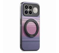 COQUE Custodia in fibra di carbonio per Xiaomi Redmi K90 Pro Max, supporto magnetico rotante a 360° con suono a scatto, custodia protettiva Afterglow per Xiaomi Redmi K90 Pro Max-rosa viola