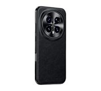 COQUE Custodia in vera pelle premium per Honor Magic8, protezione completa, copertura della fotocamera in metallo rialzato per Honor Magic8-Nero