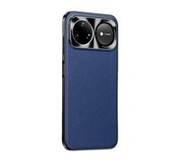 COQUE Custodia in vera pelle premium per Huawei nova 15 Ultra, protezione completa, copertura della fotocamera in metallo rialzato per Huawei nova 15 Ultra-Blu