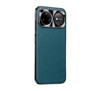 COQUE Custodia in vera pelle premium per Huawei nova 15 Ultra, protezione completa, copertura della fotocamera in metallo rialzato per Huawei nova 15 Ultra-Verde acqua