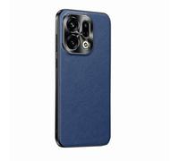 COQUE Custodia in vera pelle premium per Oppo Find X9 Pro, protezione completa, copertura della fotocamera in metallo rialzato per Oppo Find X9 Pro-Blu