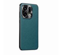 COQUE Custodia in vera pelle premium per Oppo Find X9 Pro, protezione completa, copertura della fotocamera in metallo rialzato per Oppo Find X9 Pro-Verde acqua