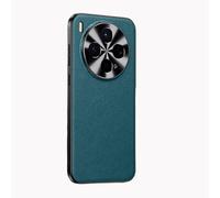 COQUE Custodia in vera pelle premium per Vivo X300, protezione completa, copertura della fotocamera in metallo rialzato per Vivo X300-Verde acqua