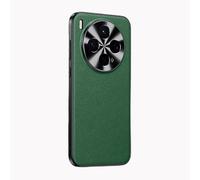 COQUE Custodia in vera pelle premium per Vivo X300, protezione completa, copertura della fotocamera in metallo rialzato per Vivo X300-Verde