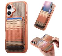 COQUE Custodia magnetica per Apple iPhone 16, con anello magnetico integrato, antiurto, sottile, per Apple iPhone 16, marrone