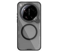 COQUE Custodia magnetica trasparente per Xiaomi 17 Ultra, cover a specchio trasparente ad alta definizione, anello magnetico N52 integrato, custodie sottili per Xiaomi 17 Ultra-Nero