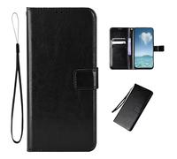 COQUE Custodia per Blackview BV5300 Plus, Custodia Portafoglio Magnetica in Pelle Crazy Horse con Slot Flip per Carte Blackview BV5300 Plus-Nero