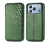 COQUE Custodia per Blackview Wave 7C, Custodia a portafoglio in pelle PU con motivo a cuore e [cavalletto][blocco RFID][laccio], compatibile con Blackview Wave 7C-Verde