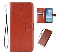 COQUE Custodia per Doogee Note 56 Plus, Custodia Portafoglio Magnetica in Pelle Crazy Horse con Slot Flip per Carte Doogee Note 56 Plus-Marrone