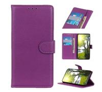 COQUE Custodia per Honor 400 Pro Cover,Custodia per Telefono in Pelle di Mucca Classico Modello Lychee con Slot per Schede Antiurto Flip Folio Protettivo per Honor 400 Pro-Viola