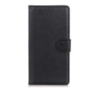 COQUE Custodia per Honor X6c Cover,Custodia per Telefono in Pelle di Mucca Classico Modello Lychee con Slot per Schede Antiurto Flip Folio Protettivo per Honor X6c-Nero