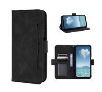 COQUE Custodia per Oukitel C61 Pro, Portafoglio laterale magnetico multi-scomparto per biglietti da visita, Cover protettiva Oukitel C61 Pro-Nero