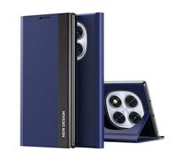 COQUE Custodia per Redmi Note 14 Pro 5G,Custodia in pelle magnetica per smartphone ribaltabile sul lato destro,Cover per telefono in TPU antiurto per Xiaomi Redmi Note 14 Pro 5G-Blu scuro