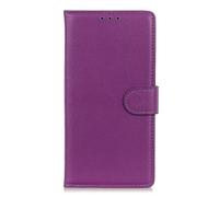 COQUE Custodia per Samsung Galaxy S25 FE Cover,Custodia per Telefono in Pelle di Mucca Classico Modello Lychee con Slot per Schede Antiurto Flip Folio Protettivo per Samsung Galaxy S25 FE-Viola